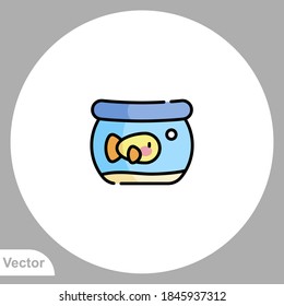 Fish bowl icon sign vector,Symbol, logo illustration for web and mobile
