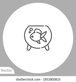 Fish bowl icon sign vector,Symbol, logo illustration for web and mobile