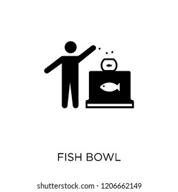 Fish bowl icon. Fish bowl symbol design from Activity and Hobbies collection. Simple element vector illustration on white background.