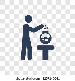 Fish bowl icon. Trendy Fish bowl logo concept on transparent background from Activity and Hobbies collection