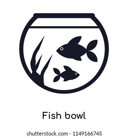 Fish bowl icon vector isolated on white background for your web and mobile app design, Fish bowl logo concept