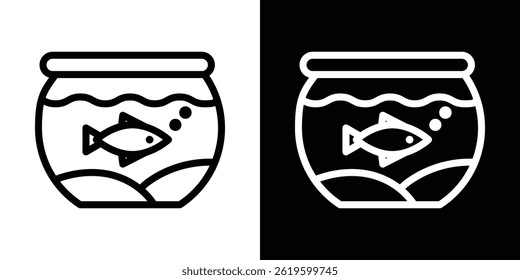 Fish bowl icon Vector symbol in trendy flat style