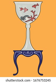Fish Bowl illustration vector art.