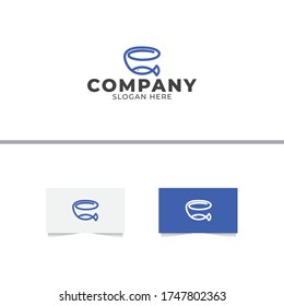 Fish Bowl Logo Design Vector Template