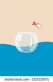 FISH BOWL VECTOR