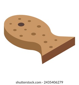 Fish bread crouton icon isometric vector. Toasted stick. Value dietary toasted