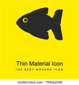 fish bright yellow material minimal icon or logo design