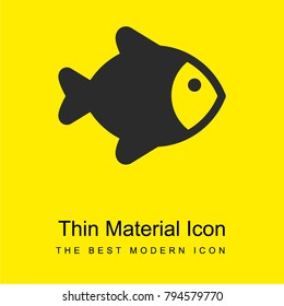 Fish bright yellow material minimal icon or logo design
