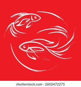 Fish ,Fish Brush ,Fish Drawing ,Fish Line