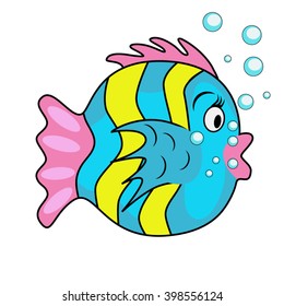 Fish Bubbles Vector Illustration Stock Vector (Royalty Free) 398556124 ...