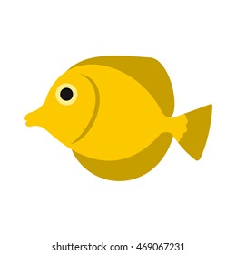 Fish butterfly icon in flat style isolated on white background. Sea creatures symbol
