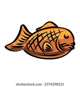 Fish Cake cartoon mascot Logo Design