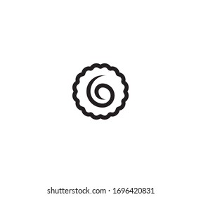 Fish cake vector isolated icon illustration. Fish cake Illustration