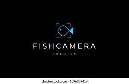 fish Camera Logo Design Vector Illustration