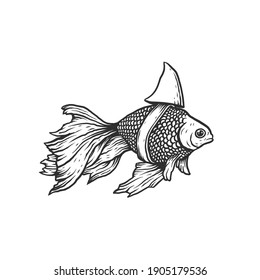 Un pez. Se puede usar como dibujo de un tatuaje.