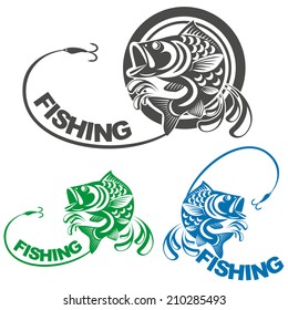 fish carp and fishing logo