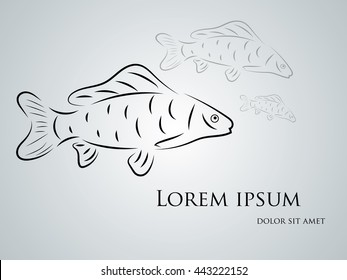 Fish carp logo