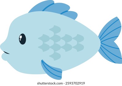 Fish Cartoon Character Vector Illustration
