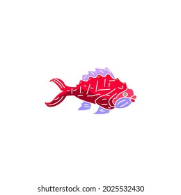  fish cartoon drawing vector illustration