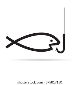 fish cartoon  icon illustration
