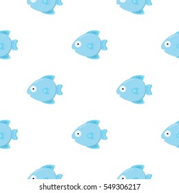 Fish cartoon icon. Illustration for web and mobile design.