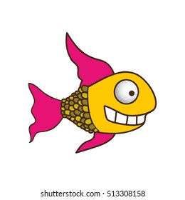 fish cartoon icon image