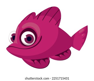 fish cartoon icon isolated style