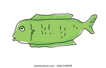 Diseño de ilustración de dibujos animados de peces. Vector EPS 10
