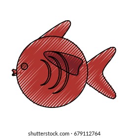 Fish cartoon isolated