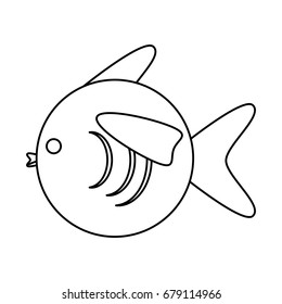 Fish cartoon isolated