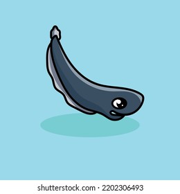 Fish Cartoon Mascot Vector Design Flat Cute Smile Expression Ocean Animals Ocean Fish Undersea Underwater
