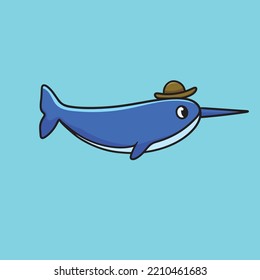 Fish Cartoon Mascot Vector Design Flat Cute Smile Expression Ocean Animals Ocean Fish Undersea Underwater