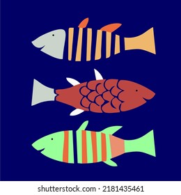 fish cartoon poster image. abstract fish poster. fish posters.