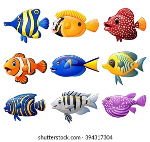 fish cartoon set