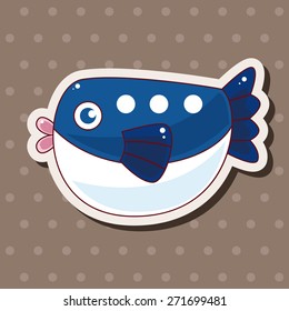 fish cartoon theme elements