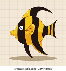 fish cartoon theme elements