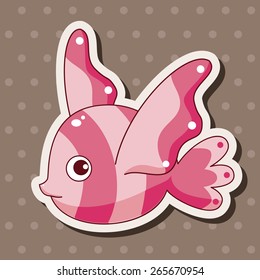 fish cartoon theme elements vector,eps