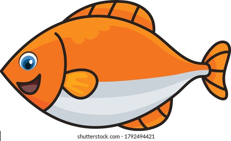 Fish cartoon vector art and illustration