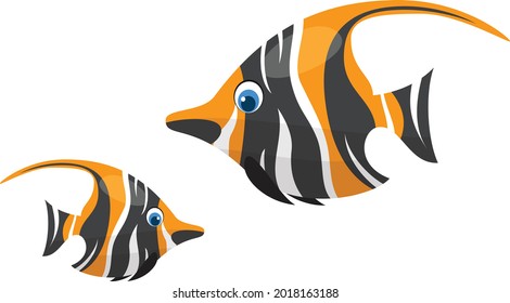 A Fish cartoon vector art and illustration