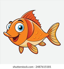 Fish cartoon vector image and art