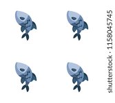 Fish cartoon vector seamless pattern