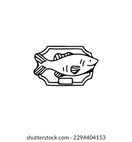  fish catch doodle illustration vector