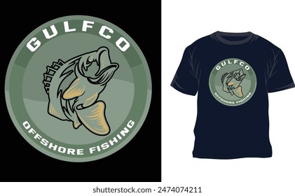 Fish catch typography t shirt design