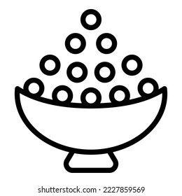 Fish caviar icon outline vector. Japan food. Asian cuisine