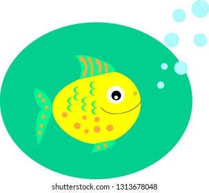 
fish character in cartoon style
