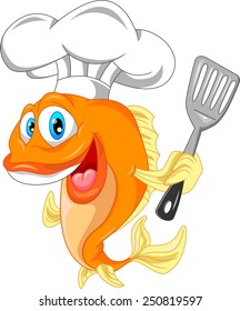 fish chef cartoon