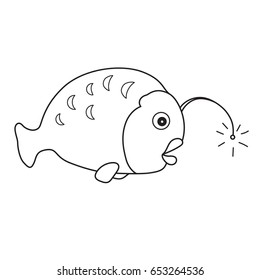Fish, children's coloring page