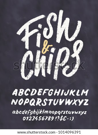 fish chips chalkboard menu template stock vector royalty free