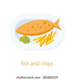 Fish and chips. English cuisine. European food. 