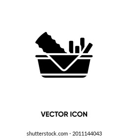 Fish and chips icon. Modern, simple flat vector illustration for website or mobile app.Fast food symbol, logo illustration. Pixel perfect vector graphics	